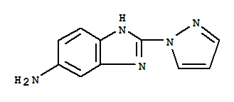 (9ci)-2-(1H-吡唑-1-基)-1H-苯并咪唑-5-胺结构式_23861-05-4结构式