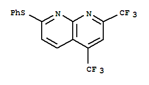 (9ci)-7-(苯基硫代)-2,4-双(三氟甲基)-1,8-萘啶结构式_241488-46-0结构式