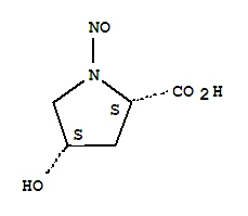 顺式-(9ci)-4-羟基-1-亚硝基-L-脯氨酸结构式_2443-31-4结构式