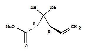 (1s,3s)-3-乙烯-2,2-二甲基-环丙烷羧酸甲酯结构式_247129-73-3结构式