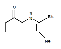 (8ci,9ci)-2-乙基-4,5-二氢-3-甲基-环戊并[b]吡咯-6(1h)-酮结构式_25110-18-3结构式