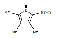 (9ci)-1-(3,4-二甲基-5-丙基-1H-吡咯-2-基)-乙酮结构式_25110-21-8结构式