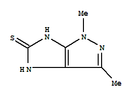 4,6-二氢-1,3-二甲基-咪唑并[4,5-c]吡唑-5(1h)-硫酮结构式_251989-15-8结构式