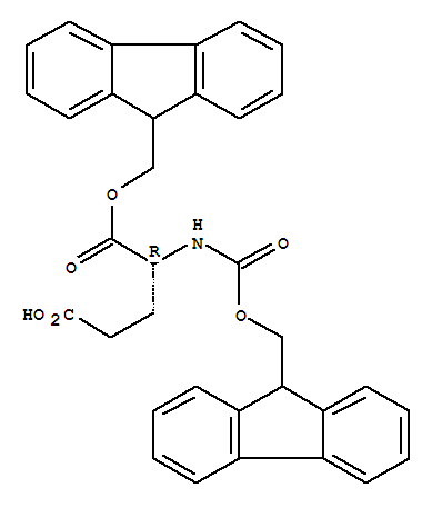 N-[(9H-芴-9-基甲氧基)羰基]-D-谷氨酸 1-(9H-芴-9-基甲基)酯结构式_252049-17-5结构式
