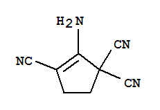 2-Cyclopentene-1,1,3-tricarbonitrile, 2-amino- Structure