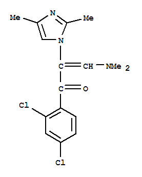 1-(2,4-二氯苯基)-3-(二甲基氨基)-2-(2,4-二甲基-1H-咪唑-1-基)-2-丙烯-1-酮结构式_252954-61-3结构式