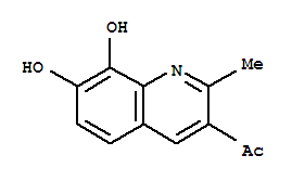 (9ci)-1-(7,8-二羟基-2-甲基-3-喹啉)-乙酮结构式_253432-03-0结构式