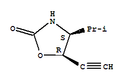 (4s,5r)-(9ci)-5-乙炔-4-(1-甲基乙基)-2-噁唑烷酮结构式_253676-25-4结构式