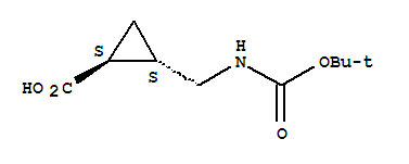 2-[[[(1,1-二甲基乙氧基)羰基]氨基]甲基]-,环丙烷羧酸结构式_253779-06-5结构式