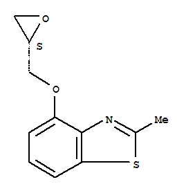 (9ci)-2-甲基-4-[(2s)-环氧乙烷甲氧基]-苯并噻唑结构式_256373-26-9结构式