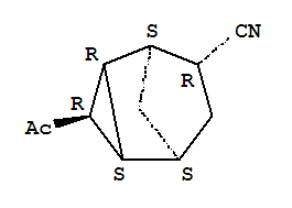 (1r,2r,3s,4s,5r,6s)-rel-(9ci)-3-乙酰基-三环[3.2.1.02,4]辛烷-6-甲腈结构式_256398-13-7结构式