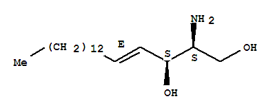 (4E)-2-氨基-4-十八碳烯-1,3-二醇结构式_25695-95-8结构式