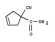 3-Cyclopentene-1-carboxamide,1-cyano-(9ci) Structure