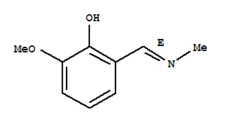 (9CI)-2-甲氧基-6-[(E)-(甲基亚氨基)甲基]-苯酚结构式_258354-68-6结构式