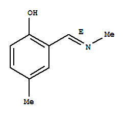 (9CI)-4-甲基-2-[(E)-(甲基亚氨基)甲基]-苯酚结构式_258354-75-5结构式