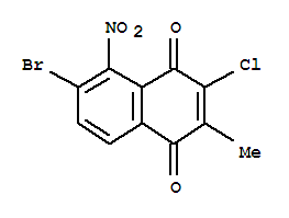 6-溴-3-氯-2-甲基-5-硝基-1,4-萘二酮结构式_258497-94-8结构式