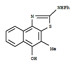4-甲基-2-(苯基氨基)-萘并[1,2-d]噻唑-5-醇结构式_26269-14-7结构式