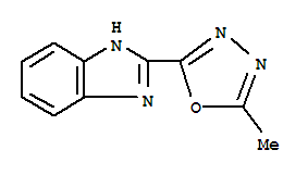 (9ci)-2-(5-甲基-1,3,4-噁二唑-2-基)-1H-苯并咪唑结构式_26286-46-4结构式