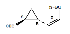 (1s,2r)-(9ci)-2-(1z)-1-己烯-环丙烷羧醛结构式_263399-61-7结构式