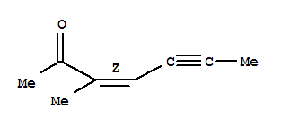(9ci)-3-甲基-3-庚烯-5-炔-2-酮结构式_264920-90-3结构式