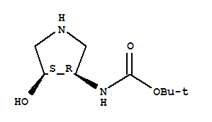 [(3R,4s)-4-羟基吡咯烷-3-基]氨基甲酸叔丁酯结构式_265108-25-6结构式