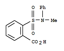 2-{[甲基(苯基)氨基]磺酰基}苯甲酸结构式_26638-45-9结构式