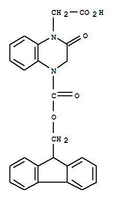 芴甲氧羰基-4-羧甲基-1,2,3,-四氢喹喔啉-3-酮结构式_269078-84-4结构式
