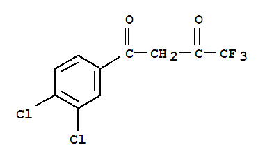 1-(3,4-二氯苯基)-4,4,4-三氟-1,3-丁二酮结构式_2712-68-7结构式