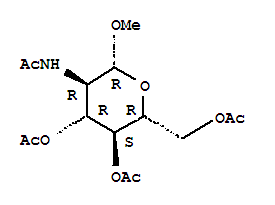 甲基 2-乙酰氨基-3,4,6-O-三乙酰基-2-脱氧-BETA-D-吡喃葡萄糖苷结构式_2771-48-4结构式