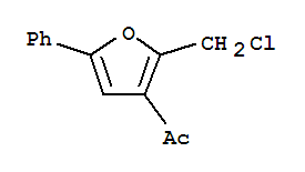 1-(2-(氯甲基)-5-苯基呋喃-3-基)乙酮结构式_281198-93-4结构式