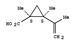 (1r,2r)-rel-(9ci)-1,2-二甲基-2-(1-甲基乙烯)-环丙烷羧酸结构式_284471-44-9结构式
