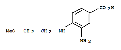 (9ci)-3-氨基-4-[(2-甲氧基乙基)氨基]-苯甲酸结构式_284672-81-7结构式