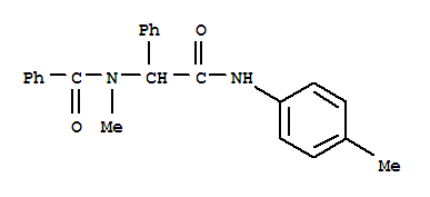 (8ci)-n-甲基-n-[alpha-(对甲苯氨基甲酰)苄基]-苯甲酰胺结构式_28544-59-4结构式