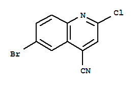4-Quinolinecarbonitrile, 6-bromo-2-chloro-Structure,286430-90-8Structure 4-Quinolinecarbonitrile, 6-bromo-2-chloro- Structure,286430-90-8Structure