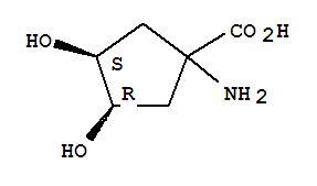 (3r,4s)-(9ci)-1-氨基-3,4-二羟基-环戊烷羧酸结构式_286470-54-0结构式