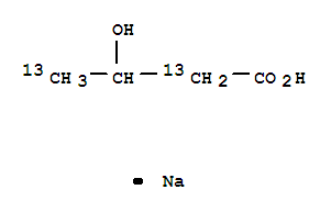 3-羟基丁酸钠-13C2结构式_287389-35-9结构式