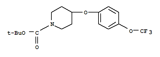 4-(4-(三氟甲氧基)苯氧基)哌啶-1-羧酸叔丁酯结构式_287952-66-3结构式