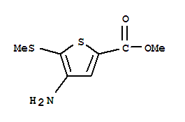 2-Thiophenecarboxylicacid,4-amino-5-(methylthio)-,methylester(9ci) Structure
