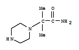 2-甲基-2-(哌嗪-1-基)丙酰胺结构式_288379-86-2结构式