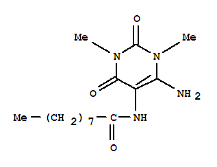 n-(6-氨基-1,2,3,4-四氢-1,3-二甲基-2,4-二氧代-5-嘧啶)-壬烷酰胺结构式_288391-09-3结构式
