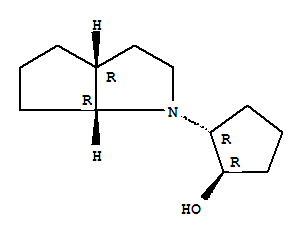 (1r,2r)-(9ci)-2-[(3ar,6ar)-六氢环戊并[b]吡咯-1(2H)-基]-环戊醇结构式_291541-66-7结构式