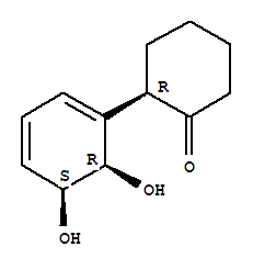 (2r)-(9ci)-2-[(5s,6r)-5,6-二羟基-1,3-环己二烯-1-基]-环己酮结构式_291749-77-4结构式