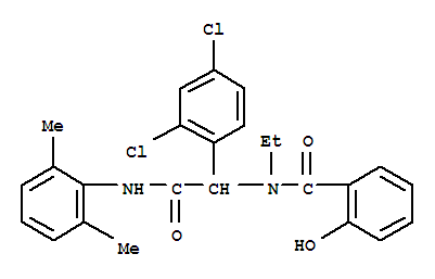 (9ci)-2,4-二氯-n-(2,6-二甲基苯基)-alpha-[乙基(2-羟基苯甲酰基)氨基]-苯乙酰胺结构式_296267-26-0结构式