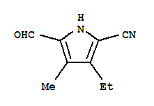 1H-pyrrole-2-carbonitrile,3-ethyl -5-formyl -4-methyl -(9ci)Structure,297731-35-2Structure 1H-pyrrole-2-carbonitrile,3-ethyl -5-formyl -4-methyl -(9ci) Structure,297731-35-2Structure