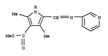 (9ci)-2,4-二甲基-5-[(3-吡啶亚氨基)甲基]-1H-吡咯-3-羧酸甲酯结构式_300588-28-7结构式