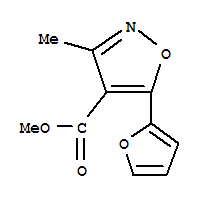 (8ci)-5-(2-呋喃基)-3-甲基-4-异噁唑羧酸甲酯结构式_30059-10-0结构式