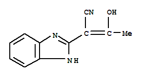 (9ci)-alpha-(1-羟基亚乙基)-1H-苯并咪唑-2-乙腈结构式_301312-88-9结构式