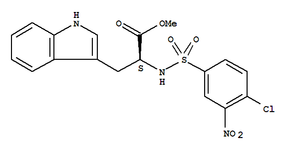 2-([(4-氯-3-硝基苯基)磺酰基]氨基)-3-(1H-吲哚-3-基)丙酸甲酯结构式_302333-12-6结构式