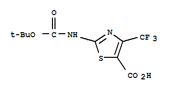 2-[(叔丁氧基羰基)氨基]-4-(三氟甲基)-1,3-噻唑-5-羧酸结构式_302963-97-9结构式