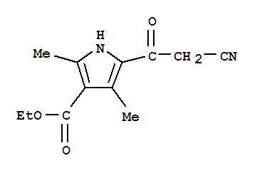 (9ci)-5-(氰基乙酰基)-2,4-二甲基-1H-吡咯-3-羧酸乙酯结构式_303126-23-0结构式